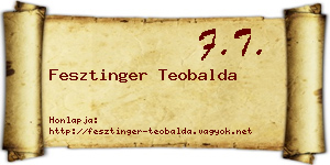 Fesztinger Teobalda névjegykártya